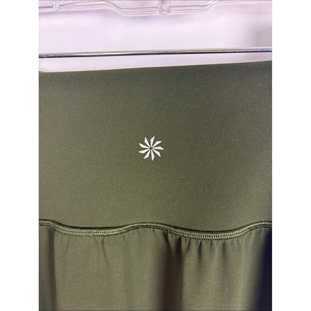 Athleta Transcend Midi Skirt Olive Green Ruched Stretch XXS